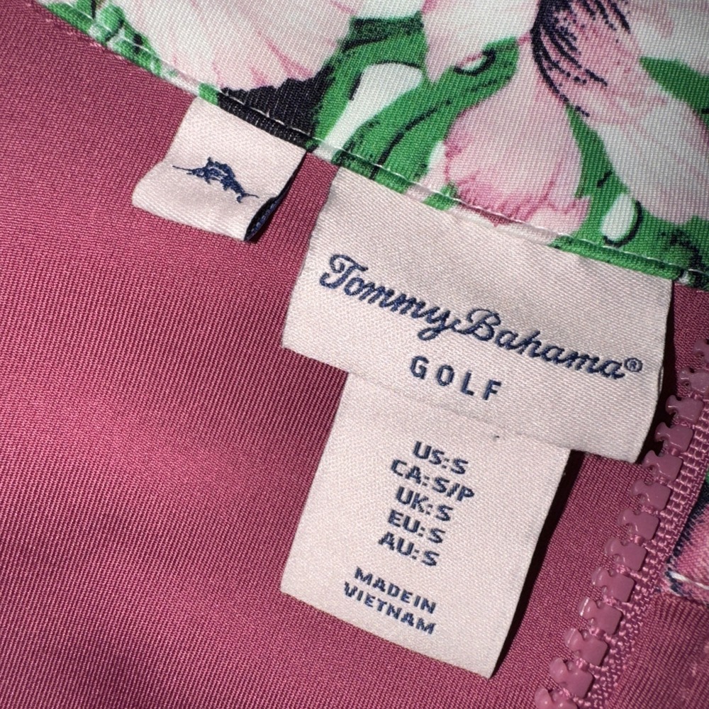 Tommy Bahama Golf Dress Sleeveless Pink Floral Trim Womens SMALL - Picture 7 of 11